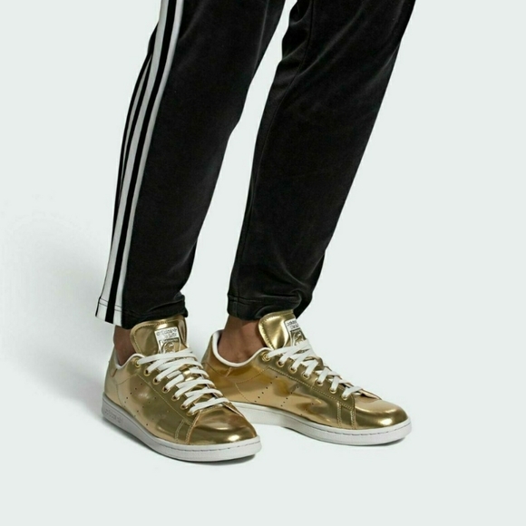🚫SOLD🚫 adidas men's stan smith sneaker shoes gold metallic - Picture 16 of 16